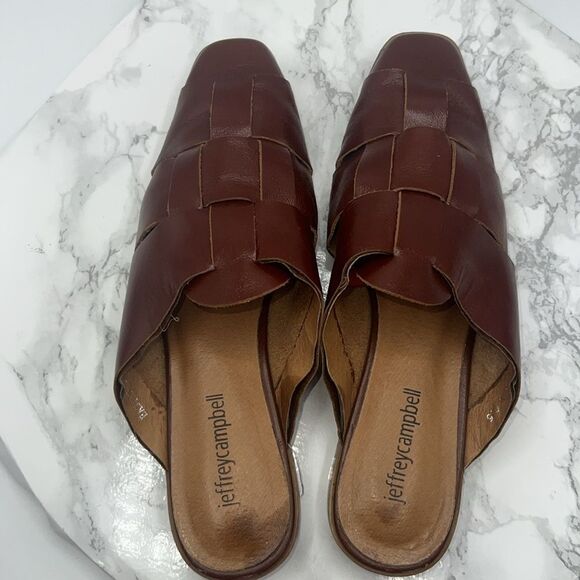 JEFFREY CAMPBELL Eastin Fisherman Style Brown Leather Miles-6.5 - Picture 5 of 8